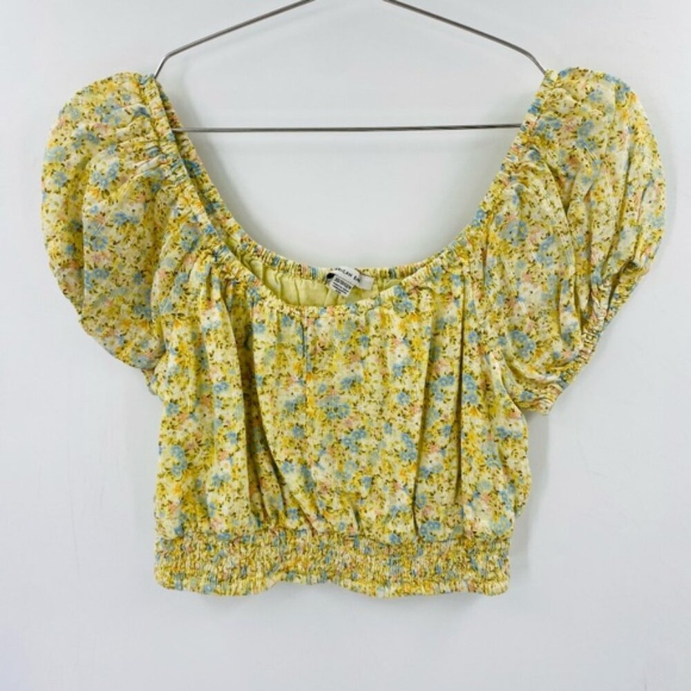 American Eagle Outfitters Off The Shoulder Ditsy Floral Crop Size XS